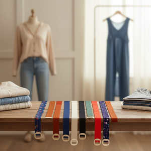 Cinturón de mujer de gamuza con hebilla redonda, 7 cm de ancho, 110 cm de largo, accesorio de moda para arreglarse - Product Image 3