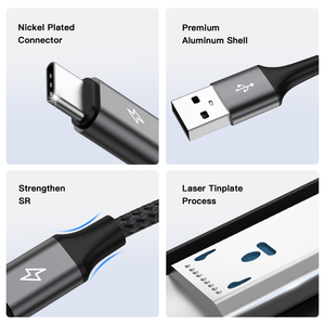 Uniean Bán Buôn 2M 3M 2.0 USB A Để L Cáp 5V2A Loạ<span class=keywords><strong>i</strong></span> C USB Nhanh Chóng Sạc Cáp USB C 480Mbps Cáp Dữ Liệu Cho Iphones - Product Image 6