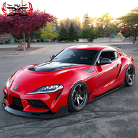 Pour Toyota GR Supra A90 A91 MK5 – Panneau de capot en fibre de carbone semi-sèche style V avec boulons – Nouvelle conception améliorée – Accessoires automobiles