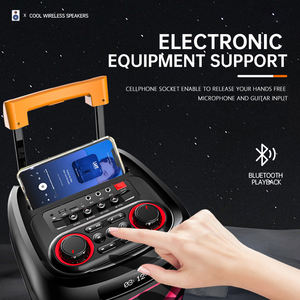 EDEN audio-altavoz con efecto de fuego para fiesta al aire libre, Altavoz Bluetooth dual de 10 pulgadas con caja de sonido con carrito - Product Image 6