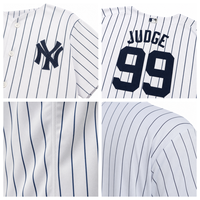 OEM personnalisé enfants jeunes rayé Baseball Jersey bouton vers le bas brodé Logo Sportswear respirant grande taille Design TF