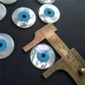 Marquise forme de nacre naturelle mauvais yeux Coquille Bleu Cabochon turquie mauvais yeux - Product Image 4