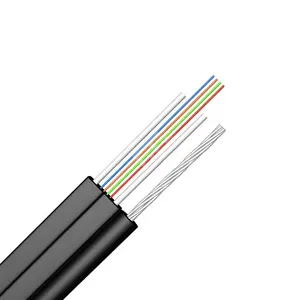 Outdoor Simplex G652/G655/G657 1/2/4 core Outdoor ftth fiber optic drop cable GALVANIZED Stranded steel wire telecommunications