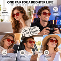 Lunettes anti-lumière bleue à verres rouges pour jeux sur ordinateur, conduite, protection UV, monture écaille, personnalisables OEM