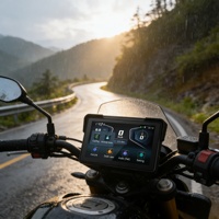 Soporte de Navegación para Motocicleta con Pantalla Impermeable IP67, Cámara Delantera/Trasera, TPMS, GPS y Conectividad Inalámbrica para Todas las Motocicletas