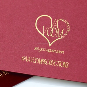 Tarjetas de Felicitación y Pegatinas Adhesivas Impermeables con Logotipo Personalizado SFX, con Estampado Dorado, Modelo SFX 08-Tarjeta para Regalos - Product Image 5