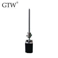 Moteur pas à pas hybride à vis à billes linéaire Nema 11 DC 24V, diamètre d'arbre 6mm, couple 0.08Nm, 2 phases GTW G0606