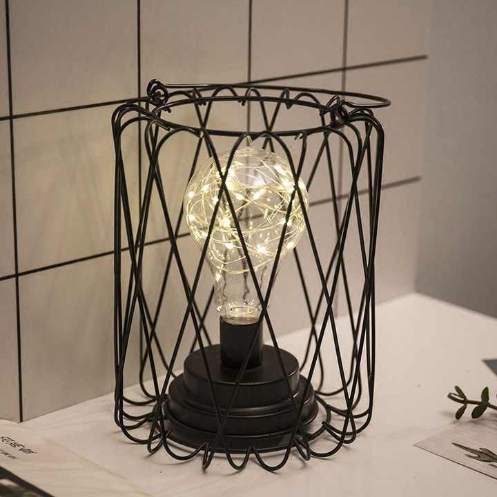 Easy carry vintage rope lamp perfect for beach tent or balcony relaxation solar camping lamp