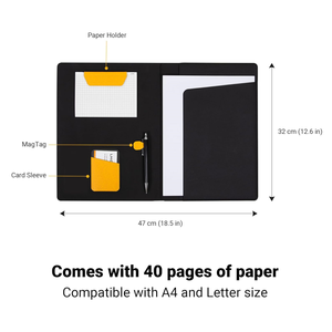 Porte-documents avec logo personnalisé, organiseur de <span class=keywords><strong>CV</strong></span>, porte-documents 3-en-1 avec accessoires magnétiques pour la maison et le bureau - Product Image 2