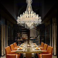 Lustre en cristal multicouche sur mesure pour hôtel cinq étoiles, salle de banquet, projet d'éclairage d'intérieur de luxe