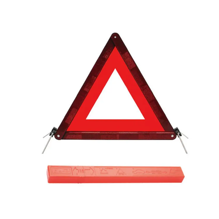 Triangolo di avvertimento riflettente di sicurezza pieghevole Standard ue per emergenza auto