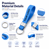 Porte-clés en silicone personnalisé avec logo, bracelet en spirale, support de clés mains libres, cadeau promotionnel d'entreprise en gros