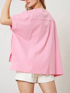 Camiseta de verano de gran tamaño para mujer, camiseta de verano personalizada con <span class=keywords><strong>chanclas</strong></span> de lentejuelas brillantes, camisetas holgadas de manga corta con estampado, Camiseta básica para mujer - Product Image 2