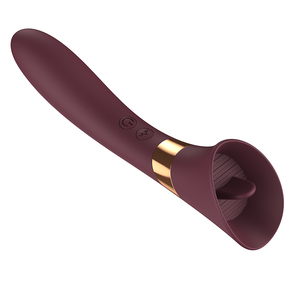 2-in-1 Tongue Licking G-Spot Clitoral Stimulator <b>Vibrator</b> 12-Speed USB Rechargeable IPx6 Waterproof Non-Latex Silicone+ABS 40 DB - Product Image 6