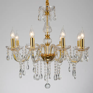 Décoration de mariage éclairage salon salle à manger classique luxe bougie en cristal lustre européen - Product Image 3