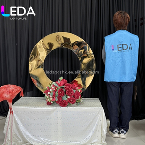 LEDA New Design 2D Giant <b>Mirror</b> Gold Metal Number Large Letter Wed Birthday Event Decoration - Product Image 1