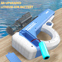 Mitrailleuse en plastique Revolver pistolet à eau étanche fort puissant électrique entièrement automatique Absorption stockage d'eau pistolet jouets