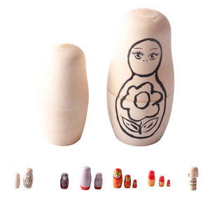 5 6 7 couches personnalisé main peinture Souvenir fabriqué <span class=keywords><strong>bois</strong></span> Matryoshka Babushka russe poupées gigognes pour enfant cadeau - Product Image 6