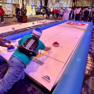 Pista de Curling Inflable para Interiores y Exteriores, Juego de Curling, Pista de Hielo Móvil, Tapete Deportivo para Eventos, Entrenamiento, Área de Juegos Interior - Product Image 3