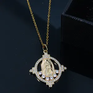 Women's Heart-Shaped Virgin Gold Plated Pendant Necklace For Daily Wear Fashion Jewelry Accessories