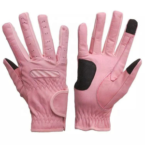 Gants en cuir véritable pour l'équitation, conçus pour hommes et femmes, avec une construction respirante et - Product Image 2