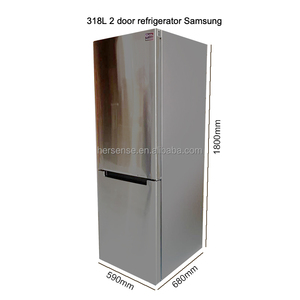 318L Stainless Steel <b>Refrigerators</b> for Home Samsuung 220V 2 Door No Frost Freezer Household Hotel Department Use Frequency Conve - Product Image 2