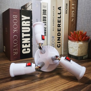 <strong>E27</strong> Light Bulb Socket <strong>Adapter</strong> Splitter 1 <strong>to</strong> 3 Heads Lamp Holder Adjustable Angles Medium Screw <strong>Base</strong> Converter - Product Image 2