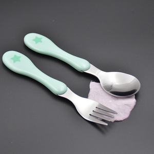 Ensemble de couverts pour enfants avec poignée en ABS, couteau, <span class=keywords><strong>fourchette</strong></span> et cuillère pour repas, vaisselle pour bébés et enfants - Product Image 5