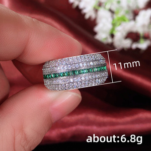 Anello di Coppia con Gemme a Contrasto di Colore, Elegante Gioiello da Dito alla Moda - Product Image 5