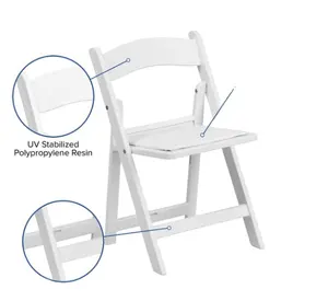 Asiento acolchado americano, silla plegable de resina, de plástico, envío desde EE. UU.