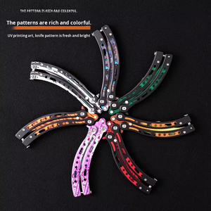 Navaja Plegable de Entrenamiento Fanstoon, Nueva, Colorida, con Diseño de Mariposa, de Acero Inoxidable, sin Hoja, para <span class=keywords><strong>CSGO</strong></span>, Camping, Bricolaje, OEM, Venta al por Mayor, 3 Años de Garantía - Product Image 5