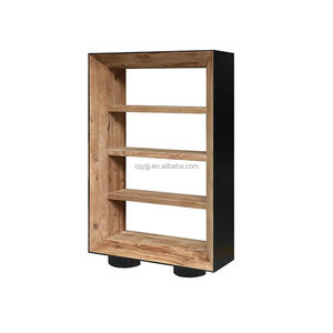 Modern Handmade <b>Solid</b> <b>Wood</b> Minimalist <b>Bookcase</b> Tea Display Cabinet-Eco-Friendly Durable Living Room Furniture Hotel Apartment - Product Image 3