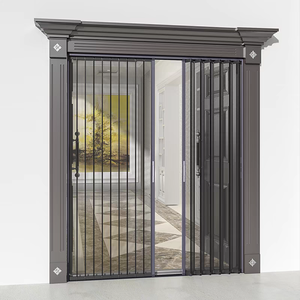 Puerta Plegable Moderna de Aluminio con Cierre Interno, Tipo Acordeón, con Malla <span class=keywords><strong>Mosquitera</strong></span> de Acero Inoxidable - Product Image 2