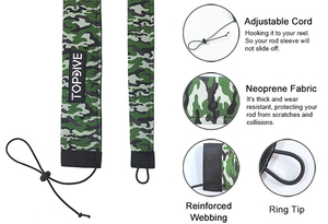 Camouflage Épais <span class=keywords><strong>Canne</strong></span> À Pêche Gaine Bande Élastique Télescopique Pôle Sac De Protection <span class=keywords><strong>Canne</strong></span> À Pêche Couverture Néoprène <span class=keywords><strong>Canne</strong></span> À Manches - Product Image 5
