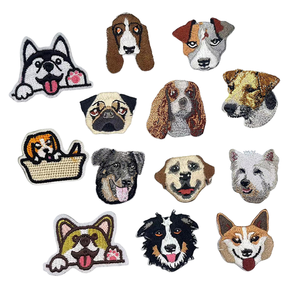 Parche Bordado Termoadhesivo de Perro Corgi, Lindo Adorno de Tela, Regalo Decorativo Ecológico con PVC y Fieltro - Product Image 1