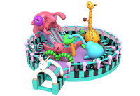 20x10x4m paradis fou d'obstacles pour les affaires château gonflable durable pour les enfants-extérieur/intérieur saut amusant