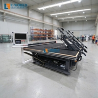 Machine de découpe et de brisage de verre CNC trois-en-un, machine de découpe de verre automatique avec moteur pour usine de verre