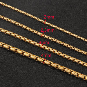 <span class=keywords><strong>Cadena</strong></span> de Acero Inoxidable al por Mayor, Chapada en <span class=keywords><strong>Oro</strong></span>, Tipo <span class=keywords><strong>Veneciana</strong></span>, Rectangular, para Pulseras, Collares y Fabricación de Joyería - Product Image 4