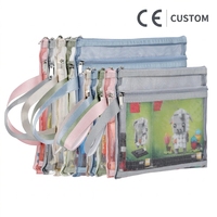 Sacs à fermeture éclair en maille colorée avec logo personnalisé, double couche, pour ranger les jouets de puzzle, organiseur, pochette à fermeture éclair A4, sacs à outils, sac de projet