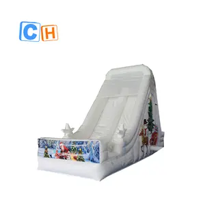 High quality white color Inflatable Celebration dry Slide Inflatable Climb and Slide Commercial Inflatable jumping Dry Slide