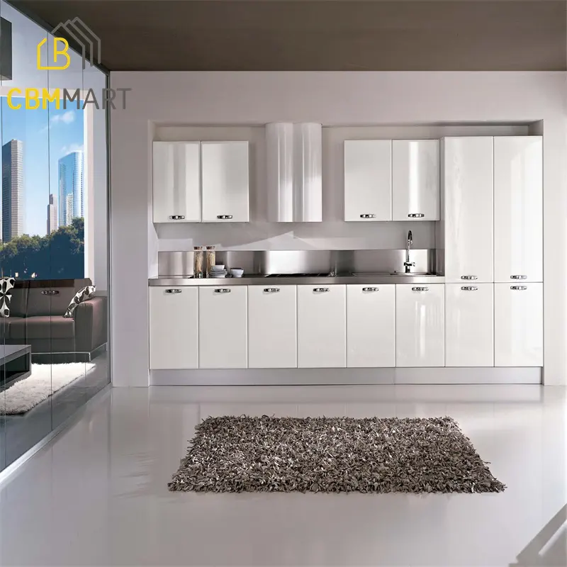 Lavabo de baño inteligente italiano CBMmart con gabinete de encimera de gama alta de gabinetes de cocina modernos hechos a medida