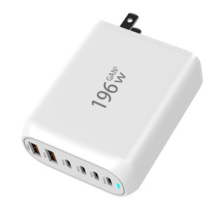 Chargeur <span class=keywords><strong>portable</strong></span> 100W GaN 6 ports PD et QC3.0, adaptateur mural rapide, 2 USB-A + 4 USB-C, chargeur pour smartphone, <span class=keywords><strong>ordinateur</strong></span> <span class=keywords><strong>portable</strong></span>, prise US EU UK AU - Product Image 6