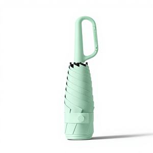 <span class=keywords><strong>Parapluie</strong></span> publicitaire pliable en cinq sections avec fermoir annulaire, 50% portable, revêtement noir, protection solaire toutes saisons, modèle capsule, usine - Product Image 1