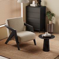 Meubles de maison design Canapé simple en bois Fauteuil pour salon Fauteuil de salon Canapé en bois Sofasingle Sofa