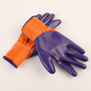 Gants de protection en nitrile Wuzhishan, résistants à l'huile, antidérapants, paume enduite, pour chantier - Product Image 3