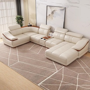 Thông Minh Hiện Đại L-Hình Dạng Cắt <span class=keywords><strong>Sofa</strong></span> Đặt Da Grey Đồ Nội Thất Phòng Khách Nhà Thông Minh Thiết Kế - Product Image 4