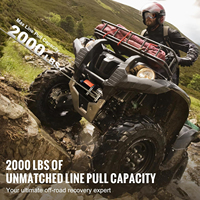 Treuil électrique 2000 lb 12V, petit treuil pour ATV/UTV avec rouleau de guidage, étanche IP55 pour remorquage de VTT, UTV, voiture, véhicule tout-terrain