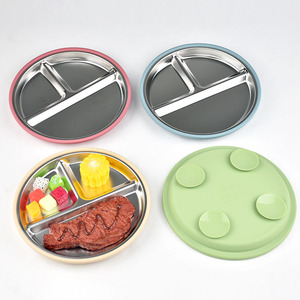 Vajilla Infantil, Plato Redondo Pequeño con Succión, Sección de Comedor, Plato de Acero Inoxidable con Base de Succión - Product Image 6