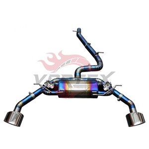 Sistema de Escape Catback Vortex Titanium Valvetronic para Audi S3 8V/8Y 2013-2023, Soldado con TIG, Control Remoto, Sonido Agresivo, Azul Quemado - Product Image 1