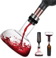 Carafe à vin en verre de luxe de style américain, fabriquée à la machine, avec filtre verseur intégré en acier inoxydable, capacité 1500-2000 ml pour
